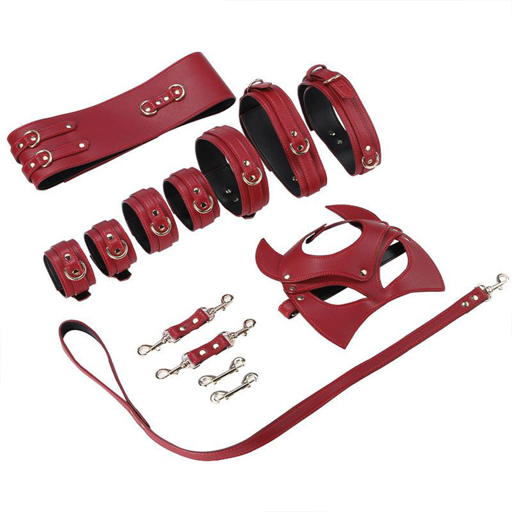 Bộ Dụng Cụ Hỗ Trợ Tình Dục Màu Đỏ BDSM Tăng Hưng Phấn 