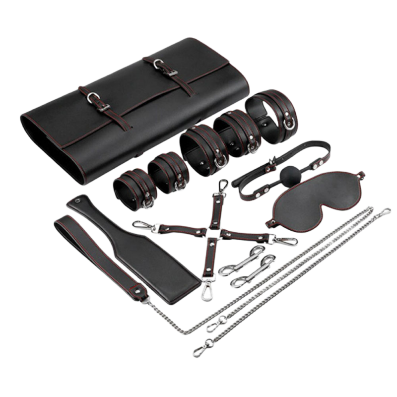  Bỏ sỉ Bộ dụng cụ hỗ trợ tình dục màu đen BDSM 01  loại tốt 
