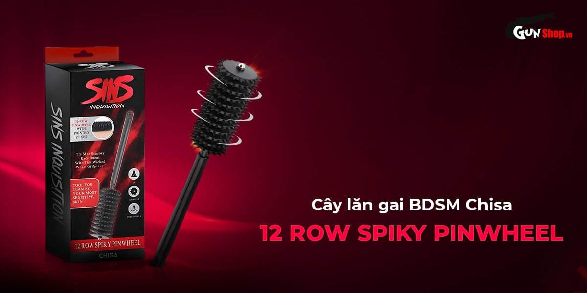 Chisa BDSM 12 Row Spiky Pinwheel Massage Roller
