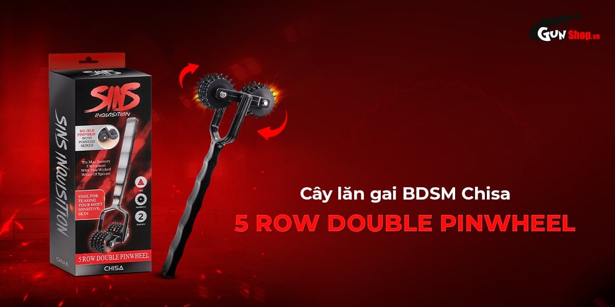 Chisa BDSM 5 Row Double Pinwheel Safe Plastic Nipple Roller