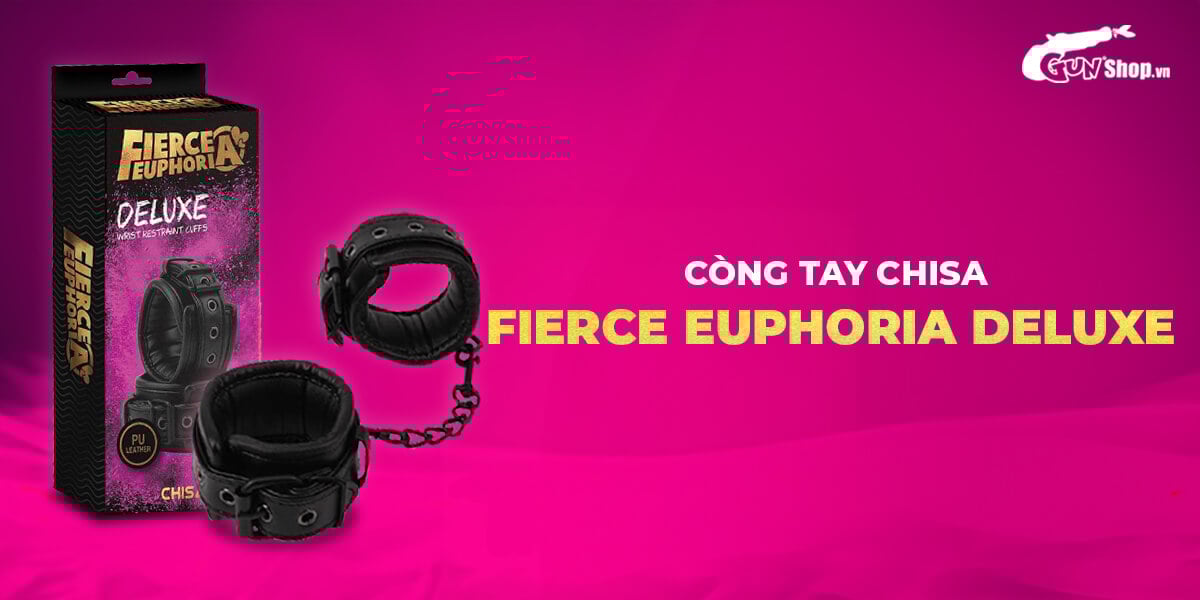 Còng tay Chisa Fierce Euphoria cao cấp thoải mái dễ điều chỉnh BDSM