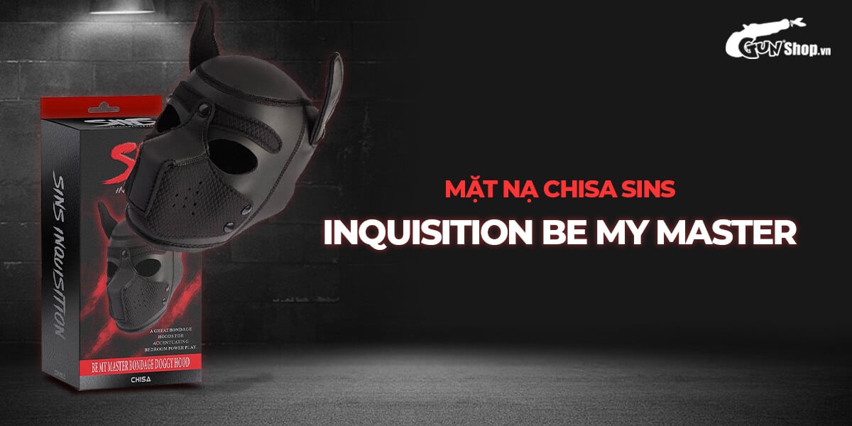 Chisa Sins BDSM Dog Hood Master Bondage PU Mask Fetish Gear