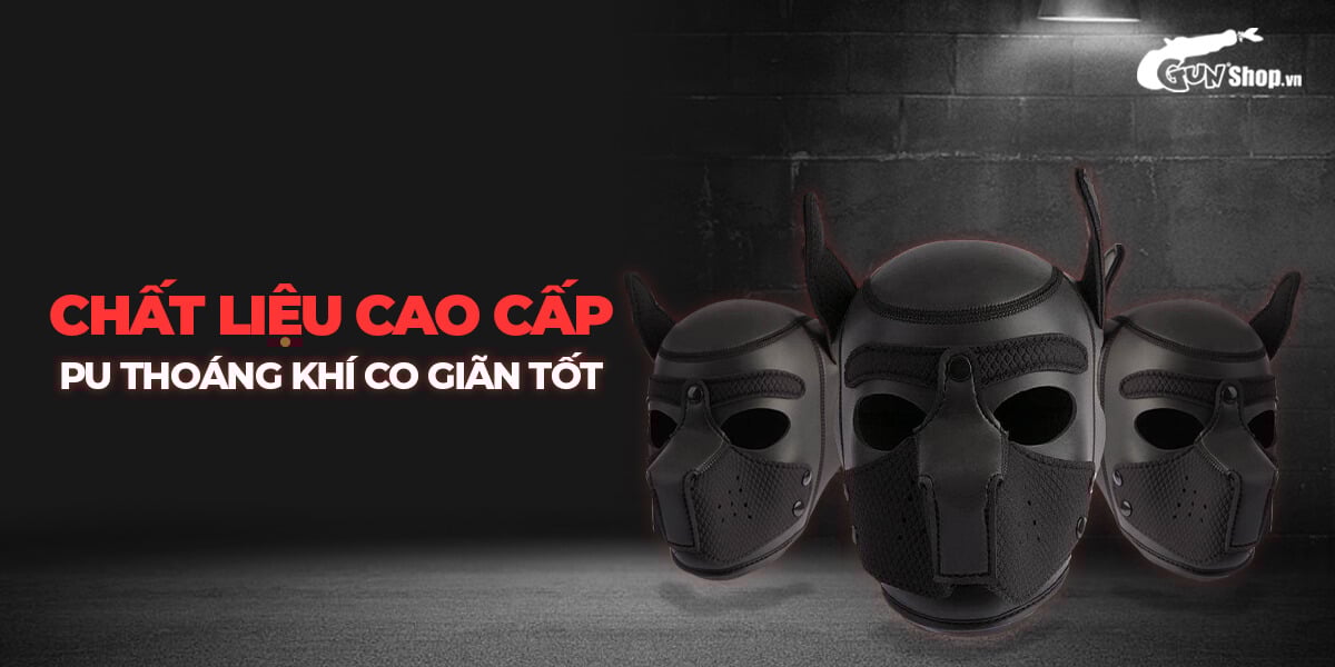 Chisa Sins BDSM Dog Hood Master Bondage PU Mask Fetish Gear