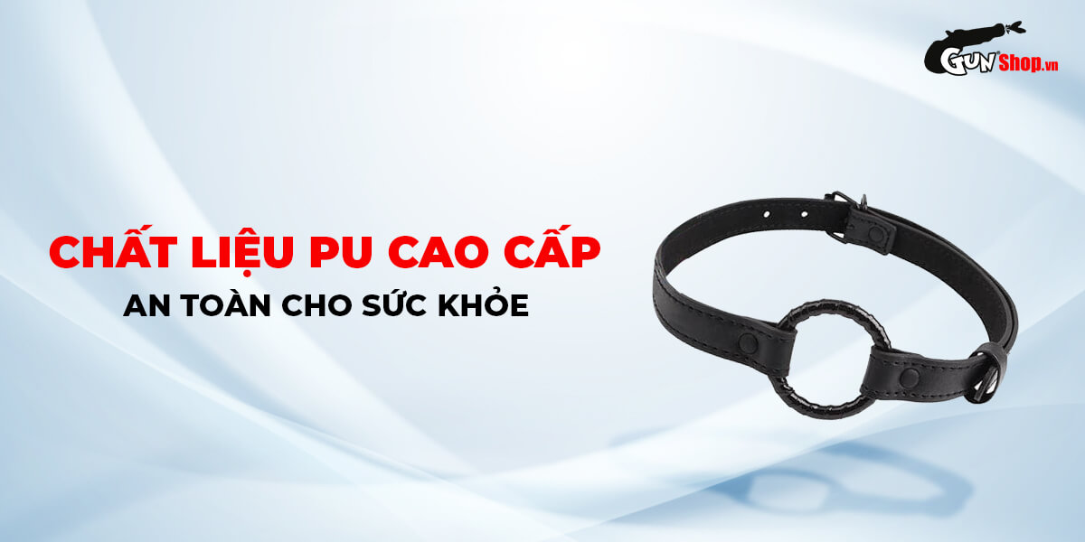 Khóa miệng BDSM Chisa Fierce Euphoria O-ring kim loại đen