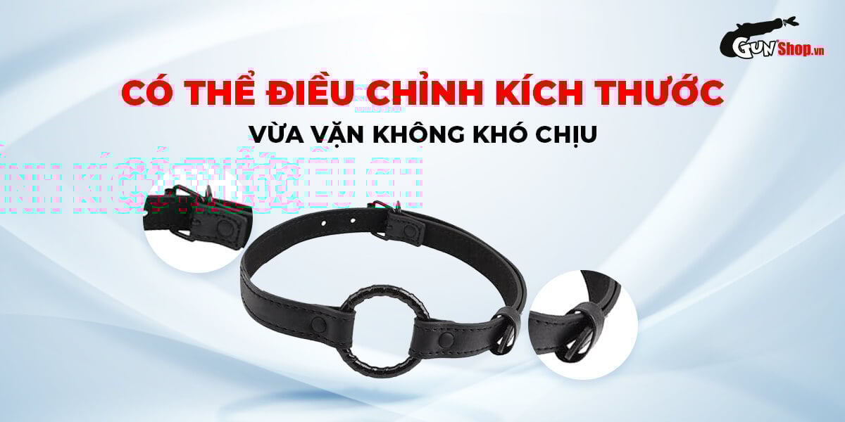 Khóa miệng BDSM Chisa Fierce Euphoria O-ring kim loại đen