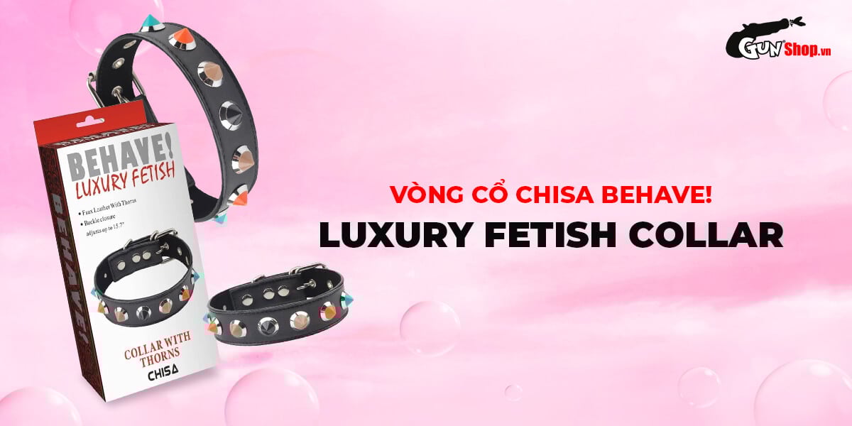 Chisa Behave Luxury Spiked Fetish Collar BDSM Accessory