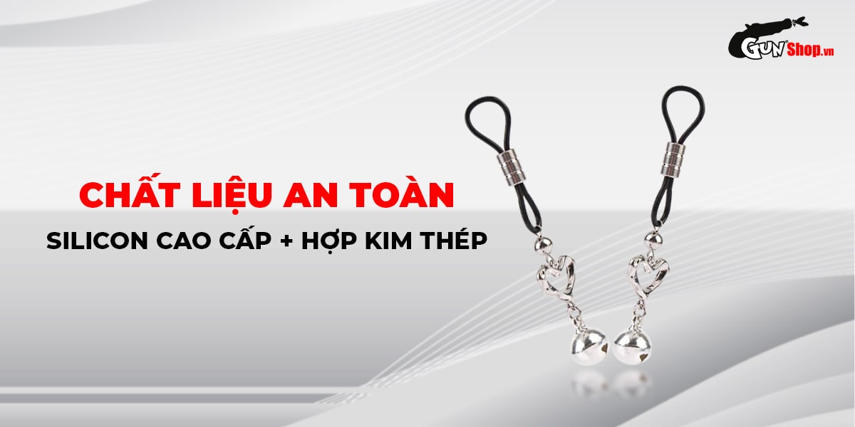 Chisa Heart Echo Nipple Clamps BDSM Intense Stim