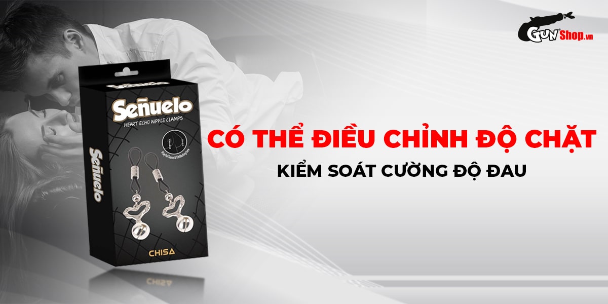 Chisa Heart Echo Nipple Clamps BDSM Intense Stim