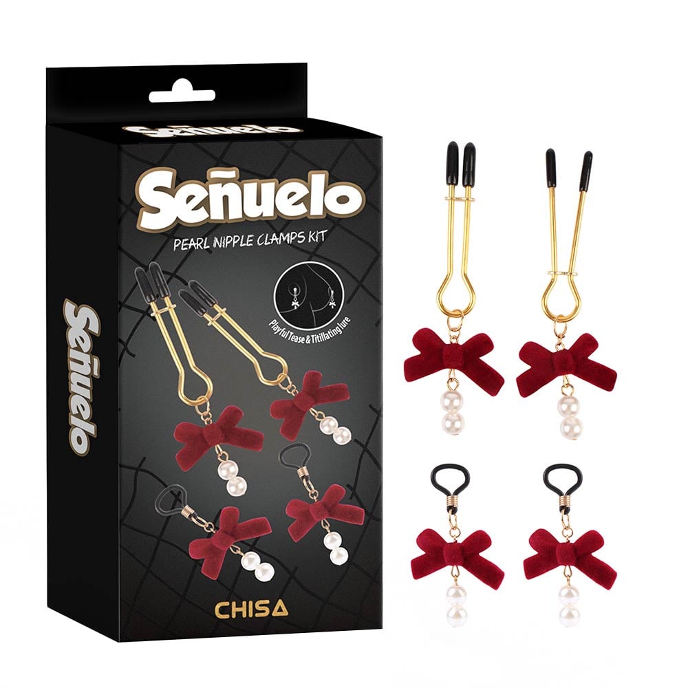 Kẹp Vú Kích Thích Đầu Ti Chisa Senuelo Pearl BDSM Cực Độc Đáo 