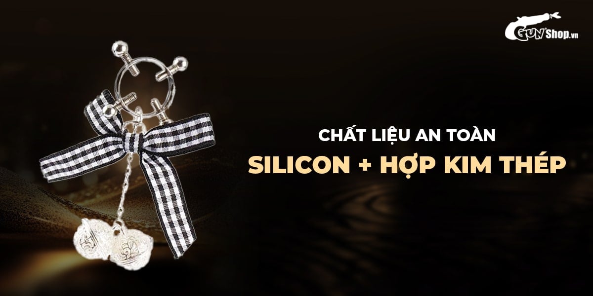 Kẹp vú kích thích đầu ti Chisa Senuelo BDSM phụ kiện nơ gợi cảm