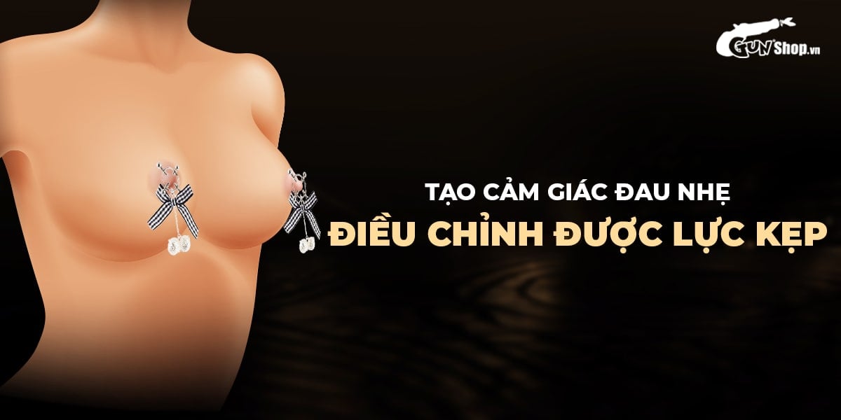 Kẹp vú kích thích đầu ti Chisa Senuelo BDSM phụ kiện nơ gợi cảm