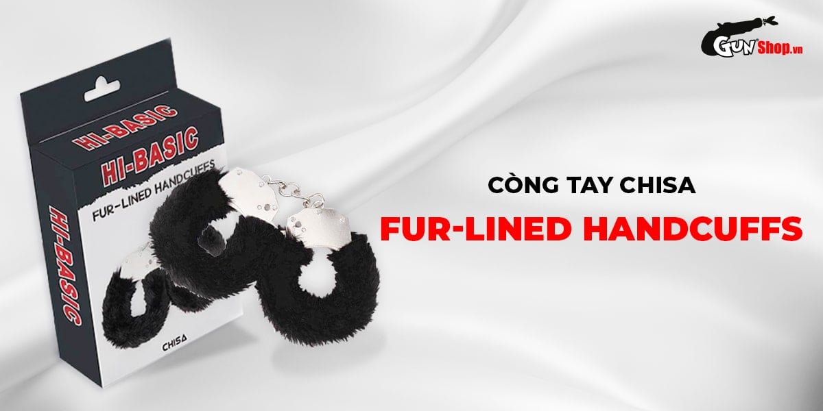 Còng tay Chisa lông mềm siêu bền, sexy, an toàn, giá tốt