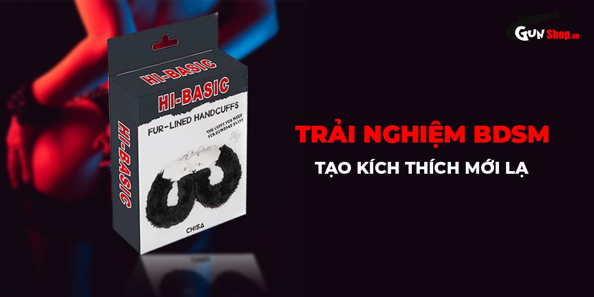 Còng tay Chisa lông mềm siêu bền, sexy, an toàn, giá tốt