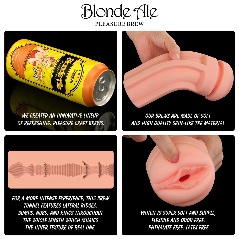 Lovetoy Blonde Ale lon bia thủ dâm silicon mềm mại độc đáo