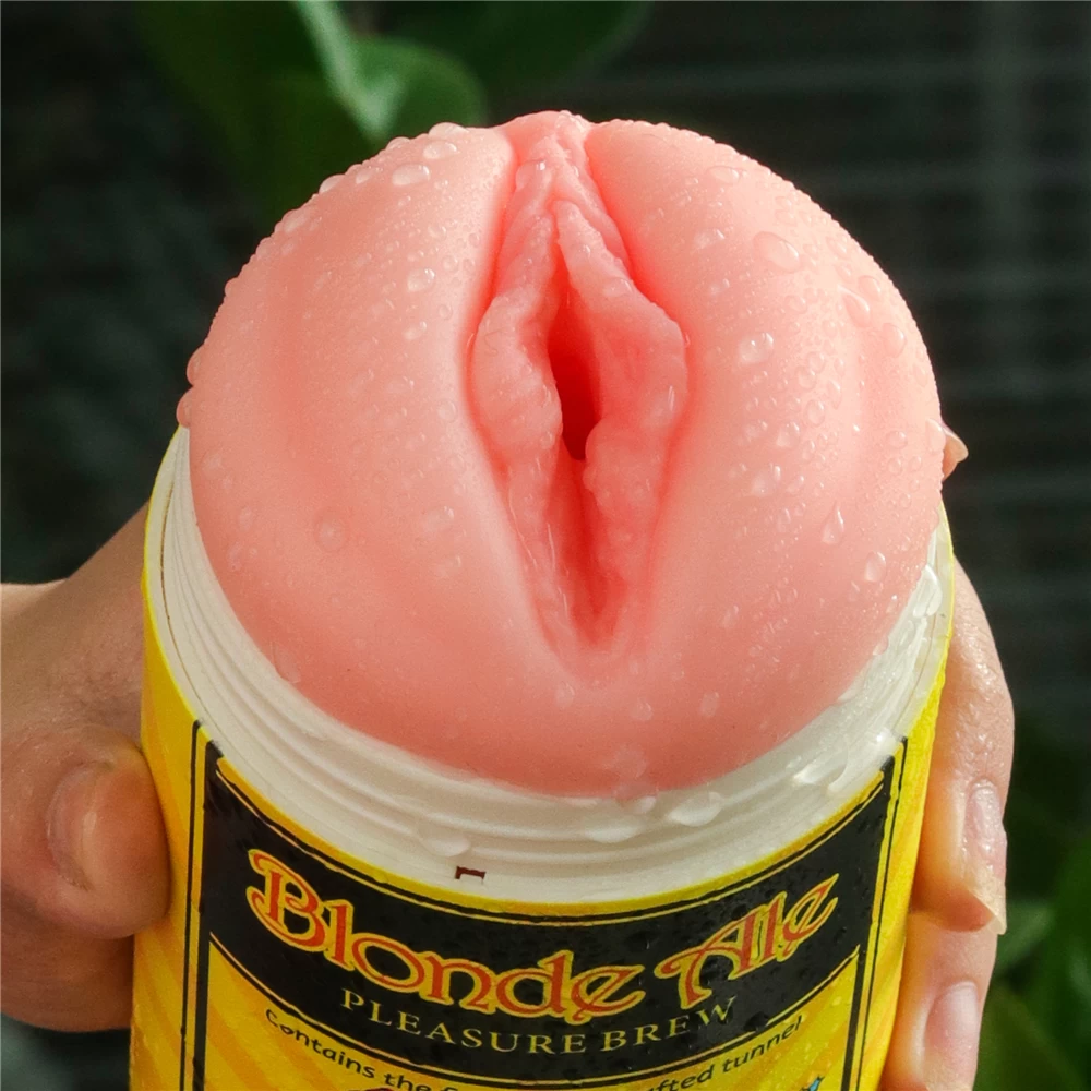 Lovetoy Blonde Ale Beer Can Masturbator Discreet Soft Silicone