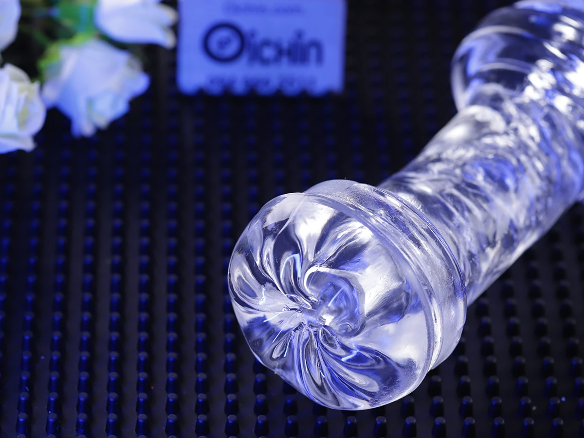 Ice Crystal Transparent Dual-End Male Masturbation Cup