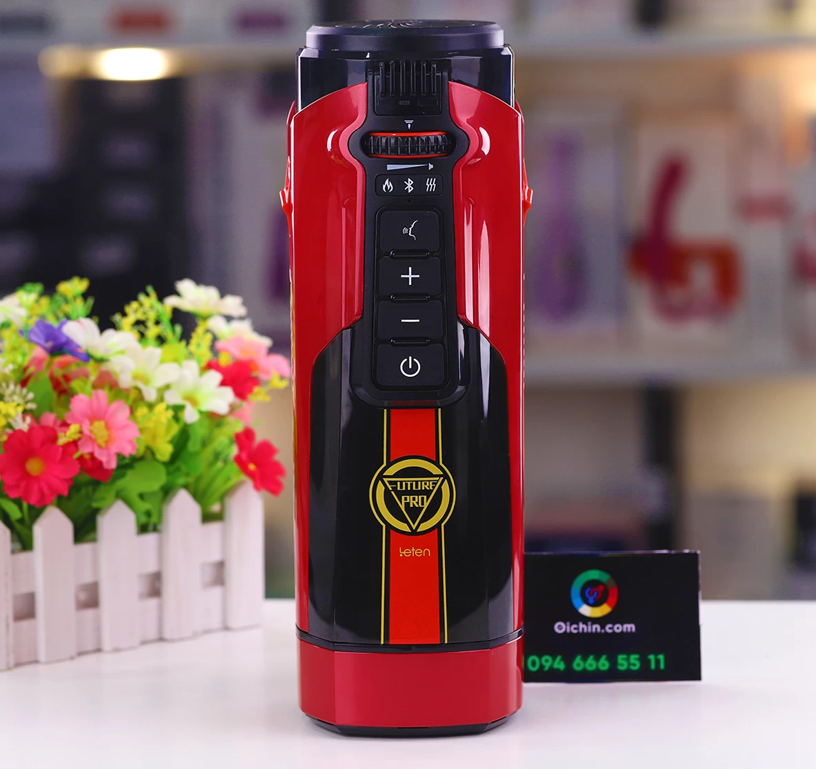 Leten 708 Pro đỏ sưởi ấm thút hút thổi rung mạnh tặng quà