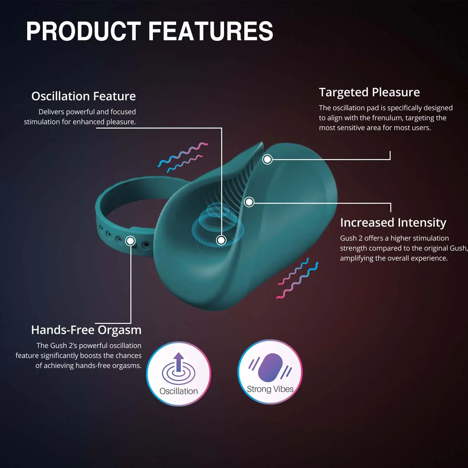 Lovense Gush 2 Máy Rung Điều Khiển Từ Xa Kích Thích Sung Sướng