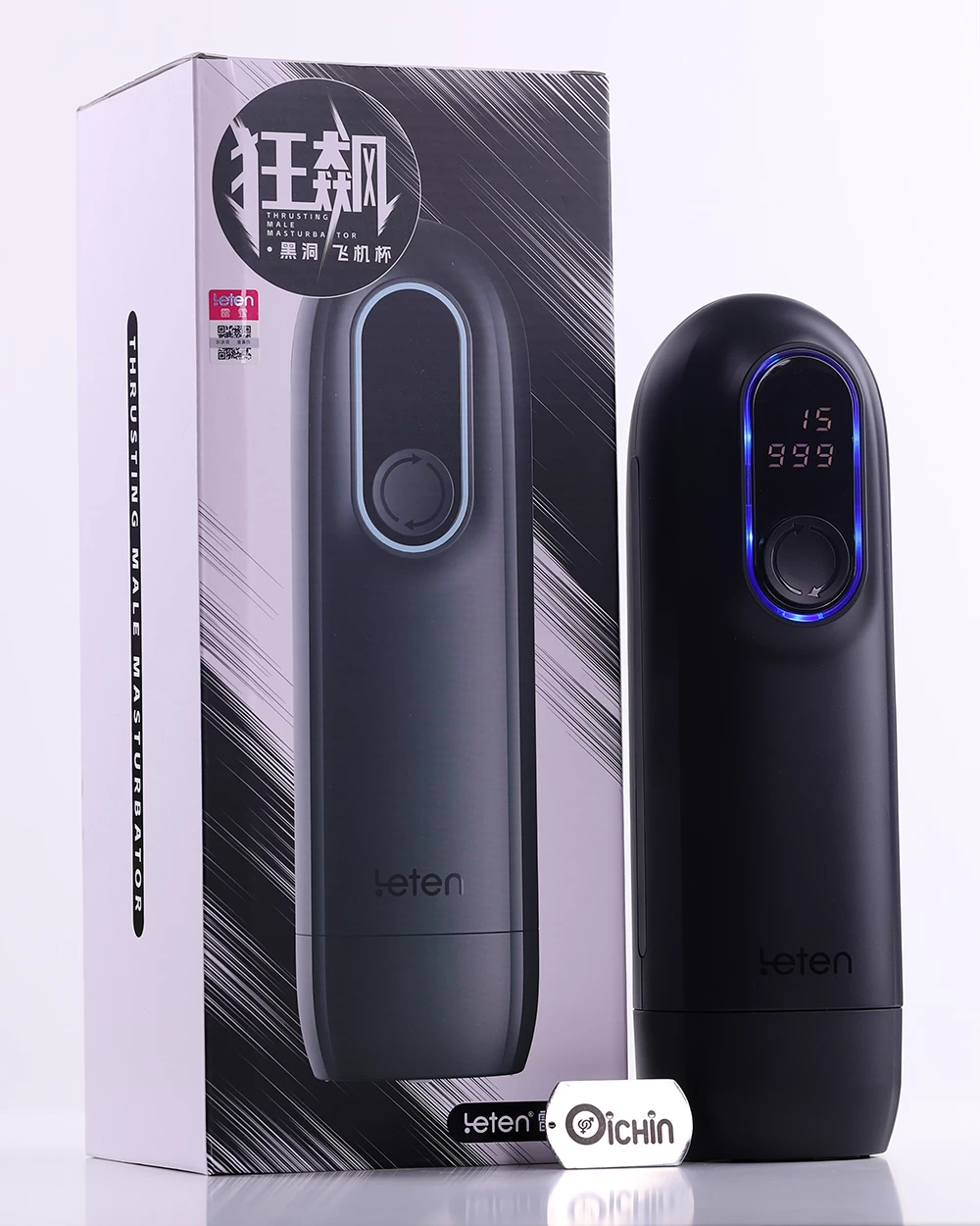 Leten Thrusting Black Hole máy thủ dâm thụt co bóp sưởi ấm LED