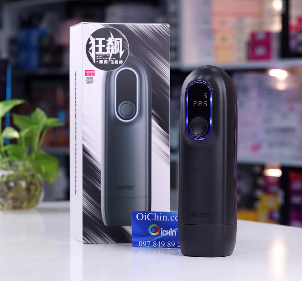 Leten Thrusting Black Hole máy thủ dâm thụt co bóp sưởi ấm LED