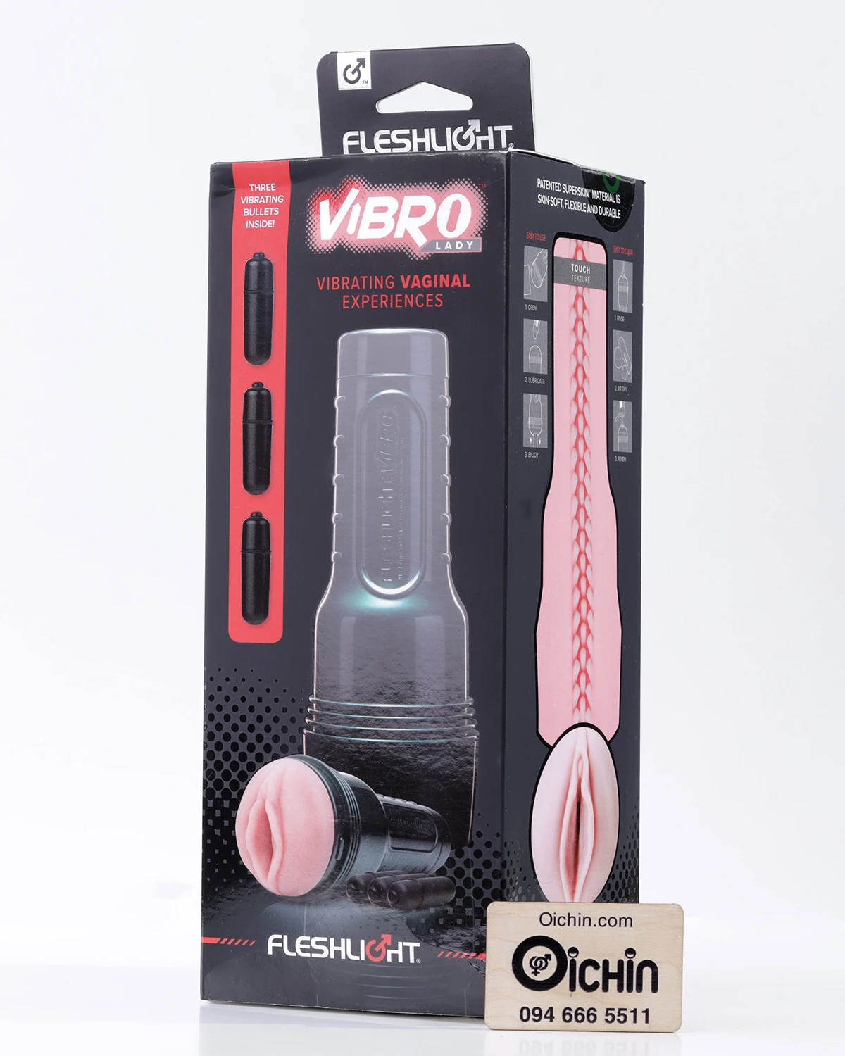 Âm đạo giả Fleshlight Vibro silicon siêu mềm rung cực thật