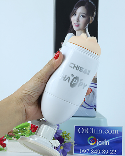 Âm đạo giả gắn tường Chisa Happy 2 đầu rung siêu kích thích cảm giác thật 
