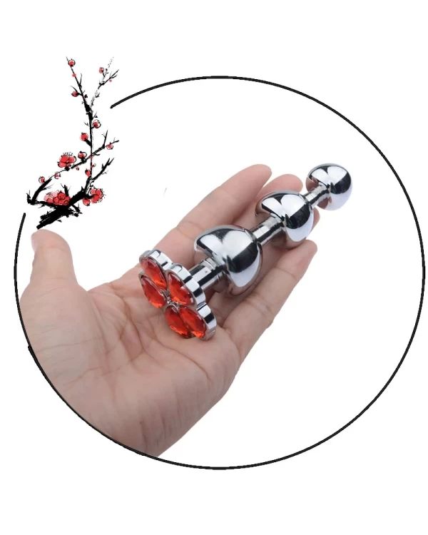 Đồ chơi hậu môn inox hình hoa cherry 5 cánh độc đáo sang trọng 