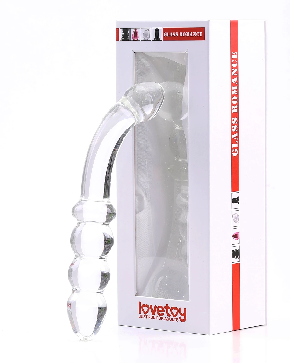 Lovetoy Glass Romance 2 đầu cao cấp, sextoy hậu môn độc đáo