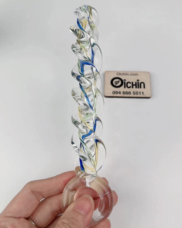 Sextoy thủy tinh xoắn ốc kích thích hậu môn ân đạo 