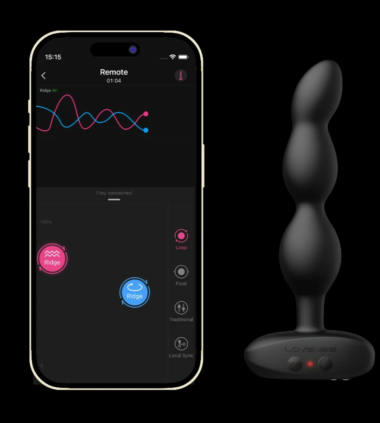 Lovense Ridge rung ngoáy hậu môn kết nối App cho đam mê gay
