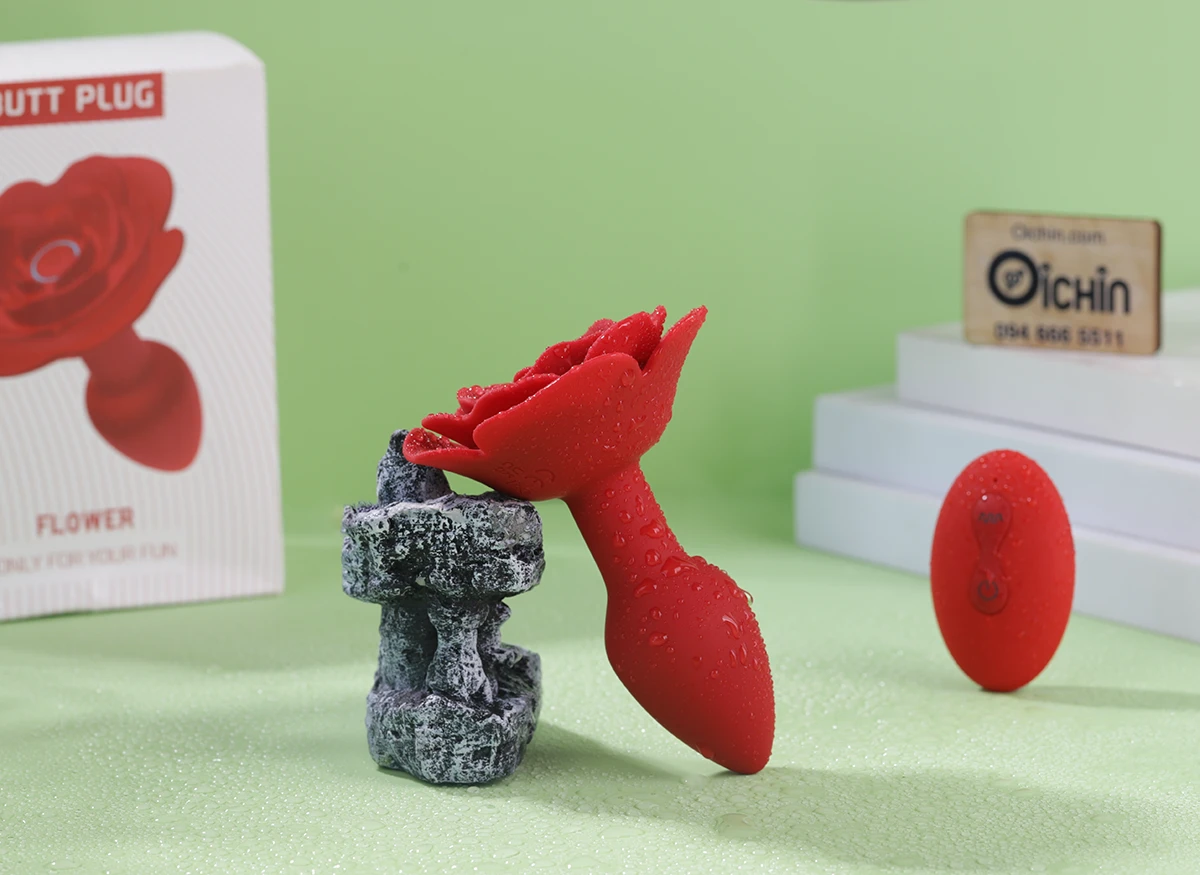Butt Plug Flower rung ngoáy 10 chế độ kích thích từ xa