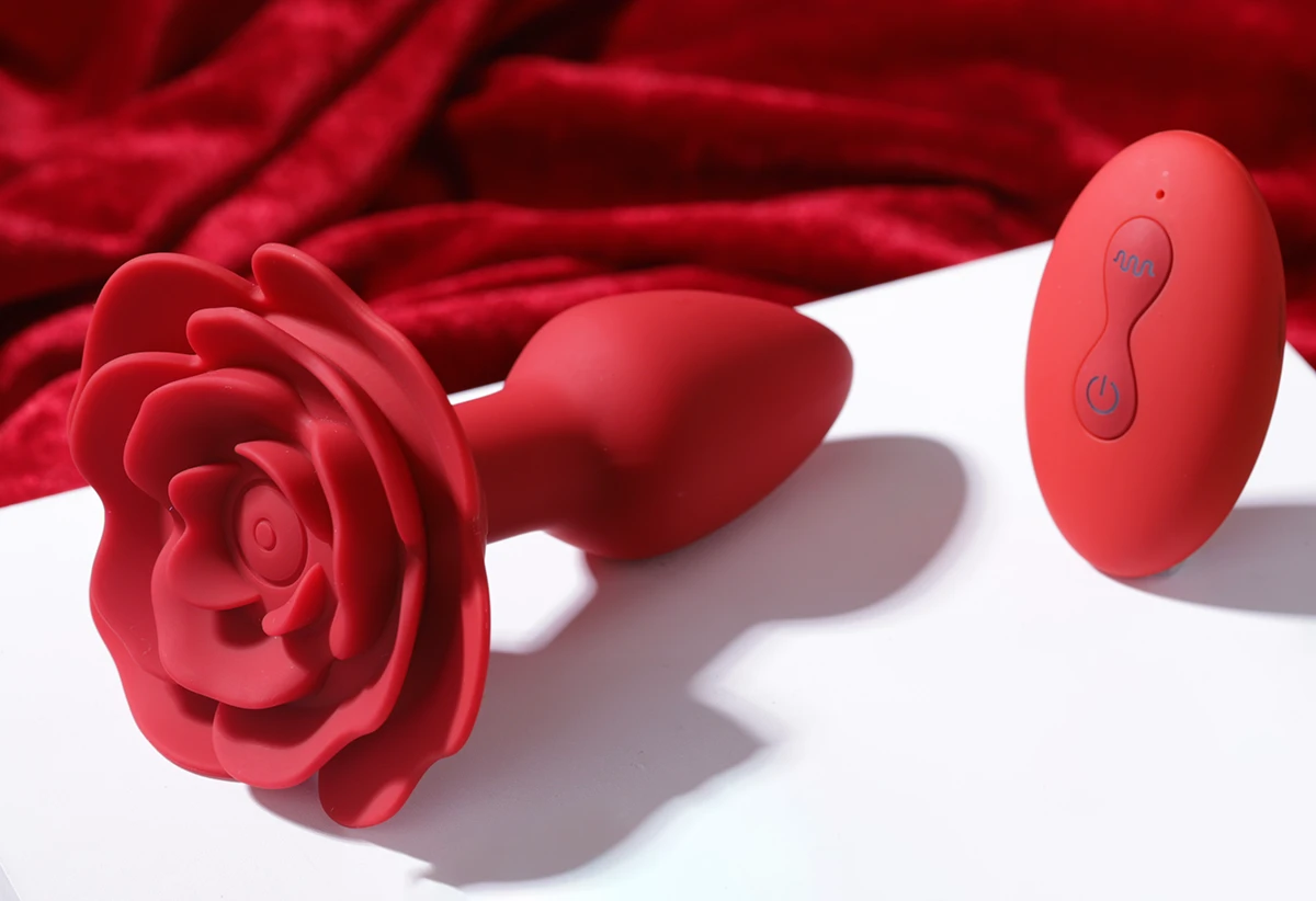 Butt Plug Flower rung ngoáy 10 chế độ kích thích từ xa