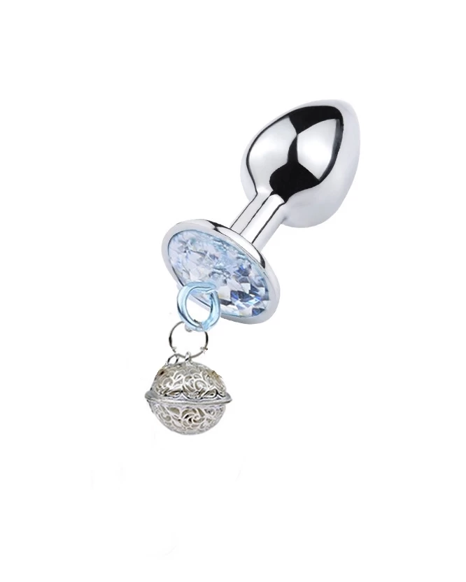 Phích cắm hậu môn inox đa kích thước đính đá chuông siêu kích thích