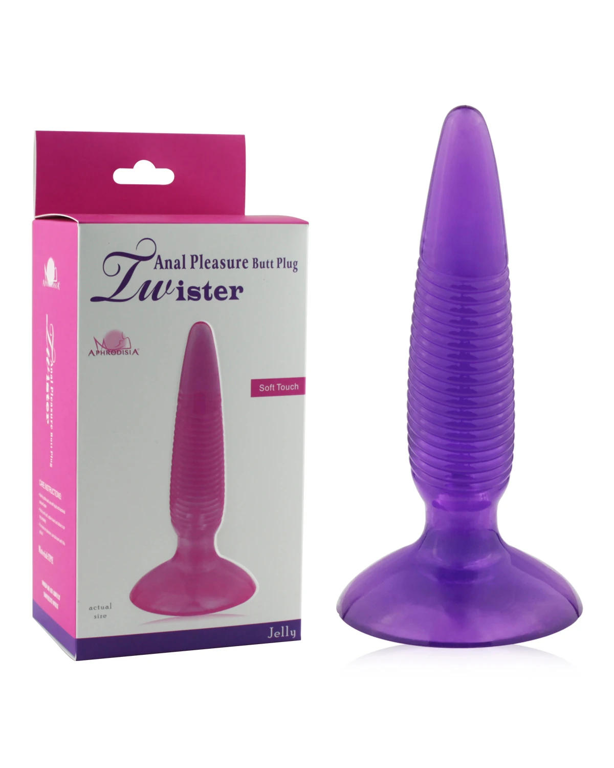 Twister Anal silicone mềm mịn nhiều vân thú vị đồ chơi kích thích