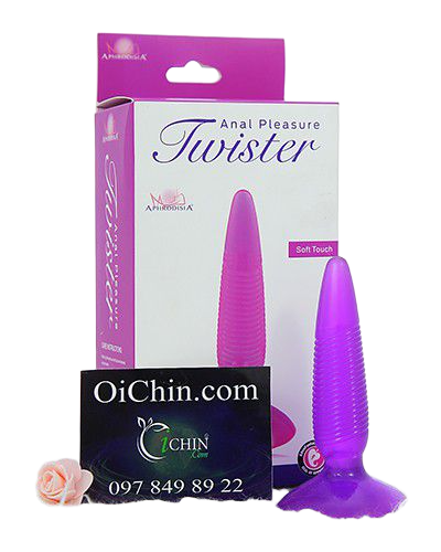 Đồ chơi hậu môn Twister Anal silicone mềm mại nhiều vân êm ái kích thích 