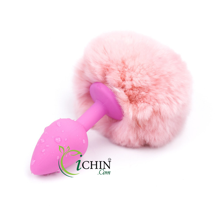 Đuôi thỏ SM silicone mềm mịn gắn hậu môn nhiều màu hot