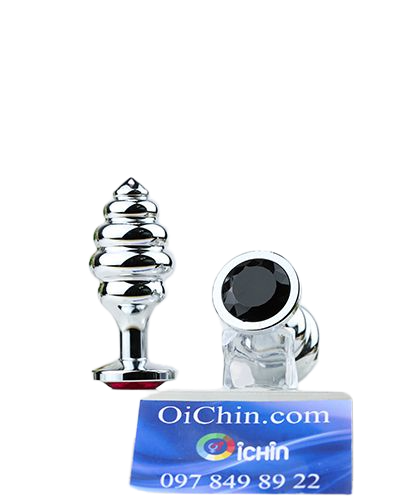 Phích cắm hậu môn xoắn ốc inox cao cấp đủ màu 3 kích thước sang trọng 