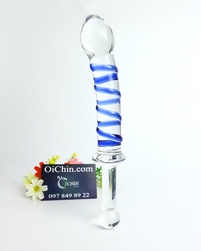 Sextoy thủy tinh hậu môn xoắn tay cầm cao cấp Sextoy thủy tinh hậu môn xoắn tay cầm cao cấp