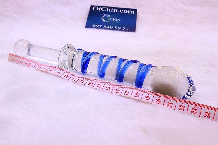 Sextoy thủy tinh hậu môn xoắn tay cầm cao cấp Sextoy thủy tinh hậu môn xoắn tay cầm cao cấp