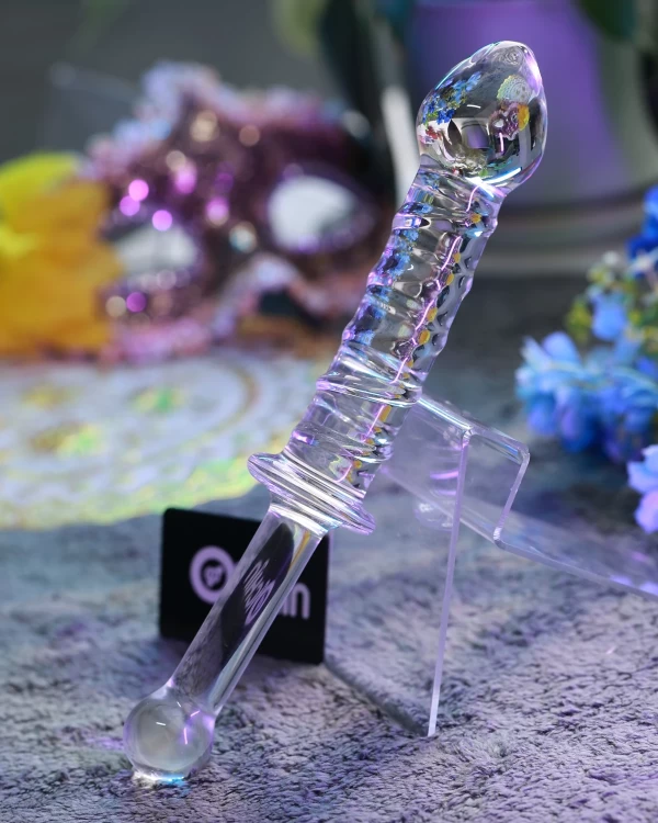 Sextoy thủy tinh hậu môn vân xoắn an toàn dễ dùng 