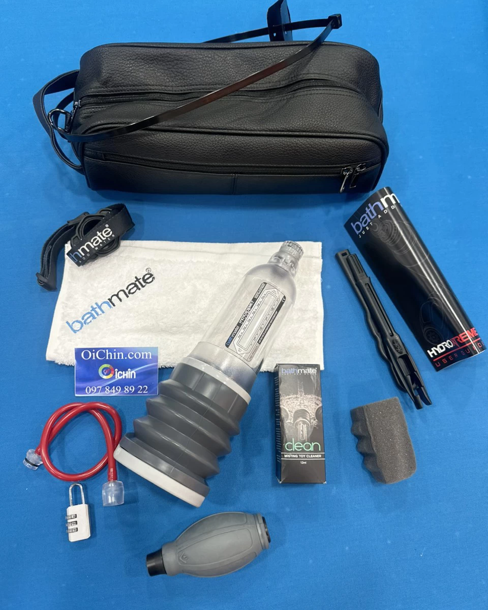 Bathmate HydroXtreme 7 Wideboy Crystal Clear Máy tập dương vật an toàn hiệu quả