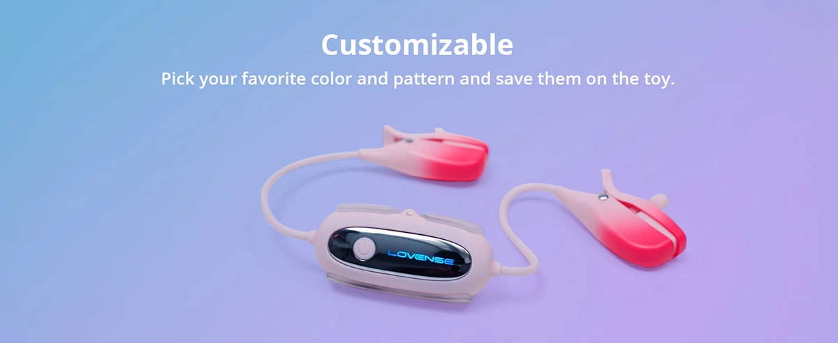 Lovense Gemini Adjustable Nipple Clamps App Controlled Vibrator