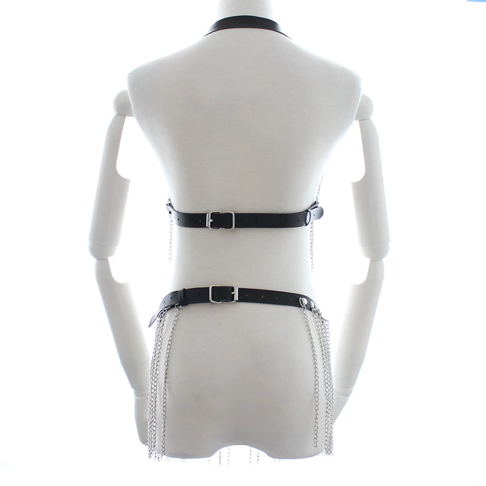 Đồ da BDSM gợi cảm dây xích sexy múa bụng hấp dẫn
