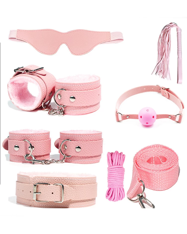 BDSM Combo 7-Piece Set Colorful Bondage Accessories