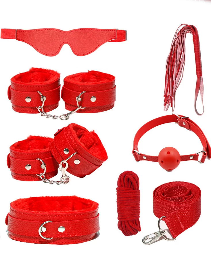 BDSM Combo 7-Piece Set Colorful Bondage Accessories