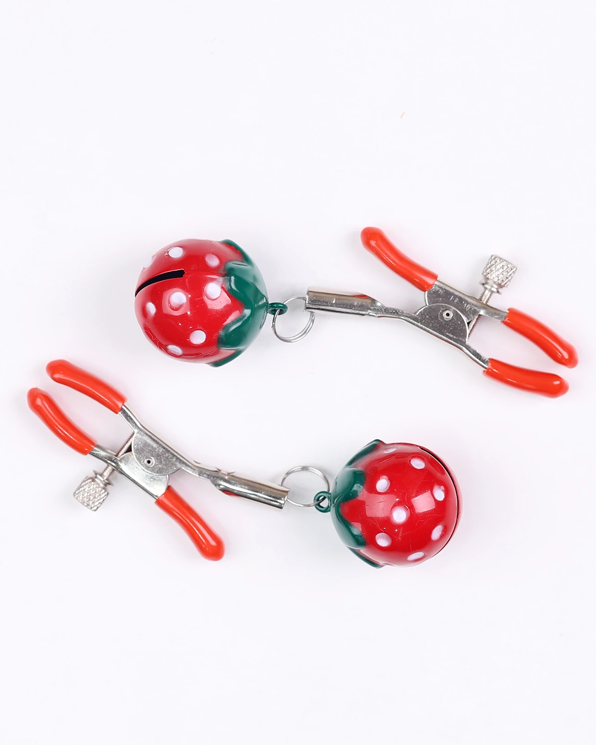 Strawberry Nipple Clips BDSM Metal Silicone Adjustable Pleasure