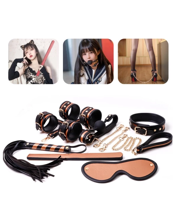 Yeain Deluxe Bondagekit bộ BDSM 8 món da cao cấp trải nghiệm mới 