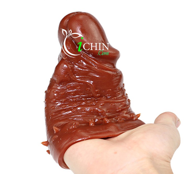 Bao cao su WOLFTOOTH SLEEVE gai gân bi màu nâu kích thích cực mạnh