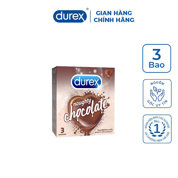 Bao cao su Durex Chocolate Strawberry hương thơm ngọt ngào an toàn