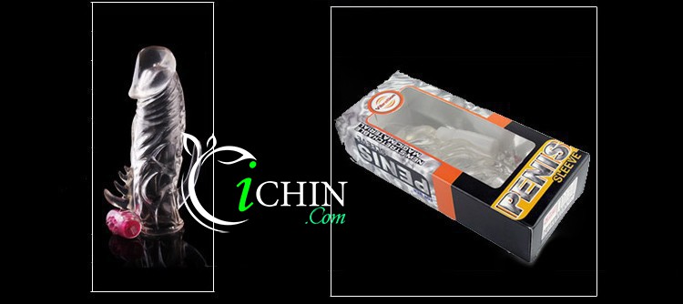 Penis Sleeve Vibrating Delay Enlarging Soft Silicone